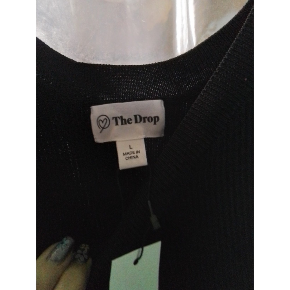 The Drop‎ Women's Yasmin Rib Midi Sweater Tank Dress Large Black See Description - Picture 3 of 5